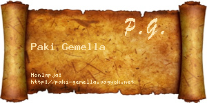 Paki Gemella névjegykártya